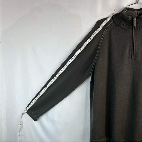 Horney Toad Men's100% Merino Wool 3/4 Zip Pull Over Sweater Size X-Large - Picture 5 of 6